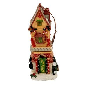 Candy Cane House Ornament Opens Up 4.5”
